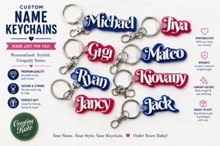 Name keychains/bagtags